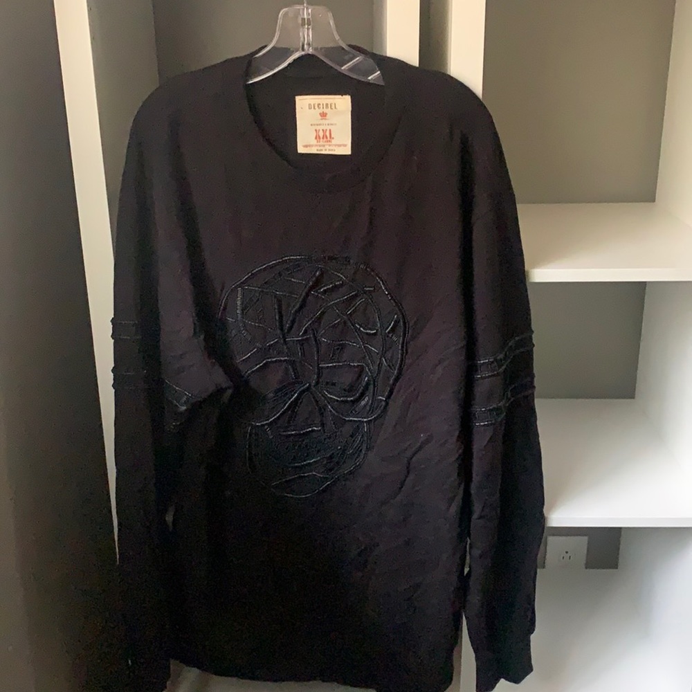 Decibel black skull embellished sweatshirt